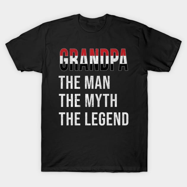 Grand Father Yemeni Grandpa The Man The Myth The Legend - Gift for Yemeni Dad With Roots From  Yemen T-Shirt by Country Flags
